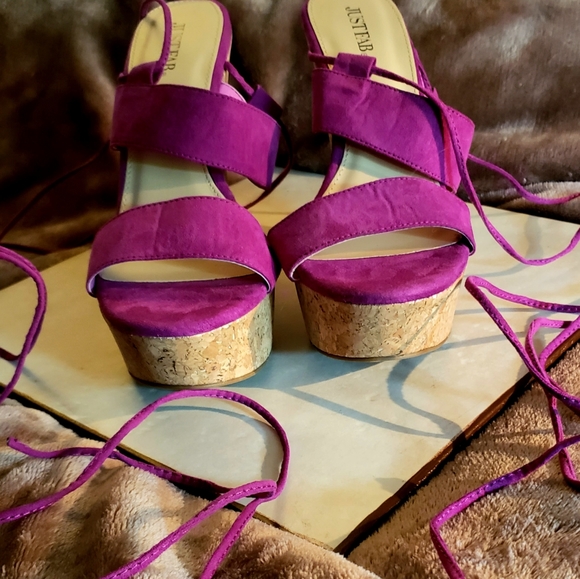 Just Fab Faux Suede Wedges - Picture 7 of 15